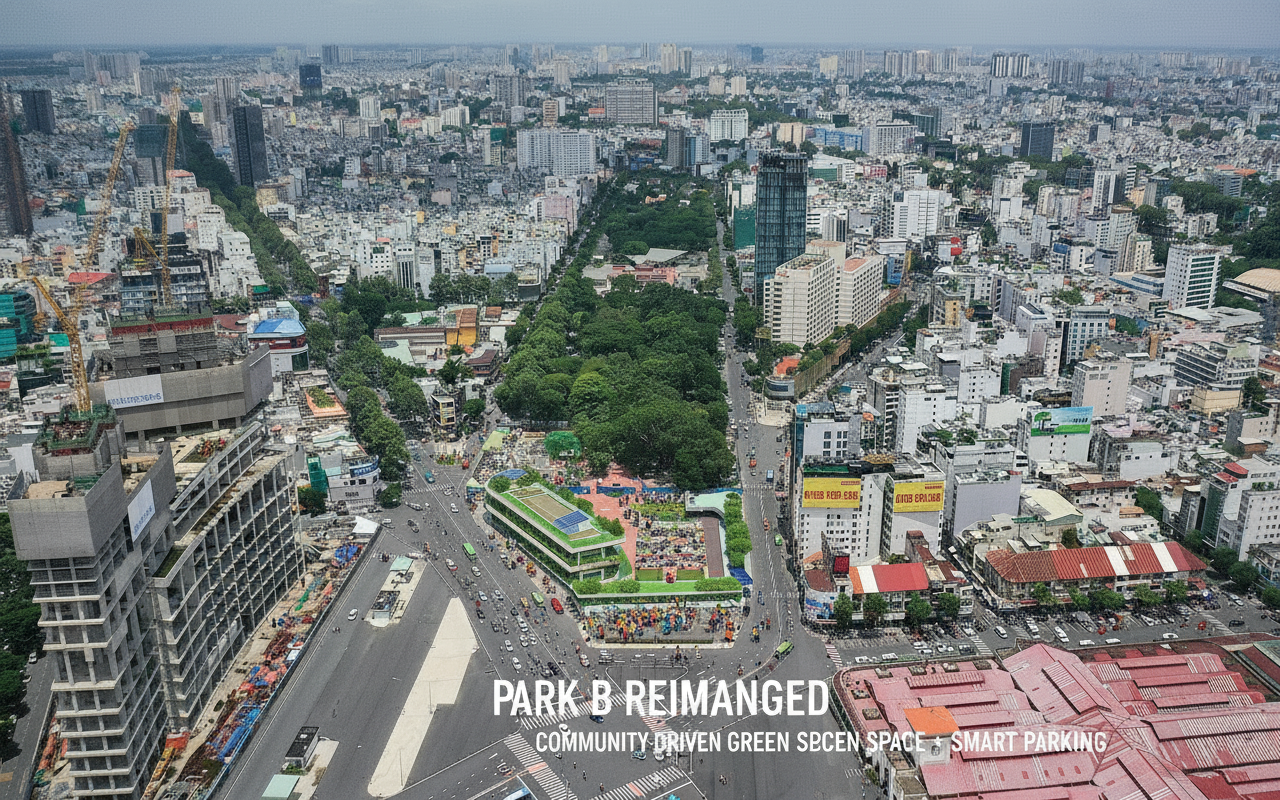 호치민시 중심부의 지하철 승객 주차장 이전 제안