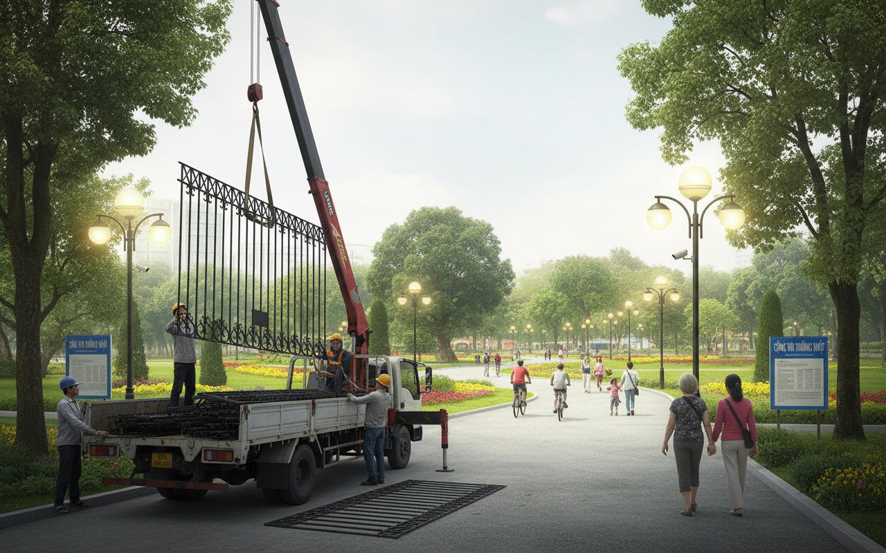 통일공원에서 2,000m 이상의 울타리가 철거 완료