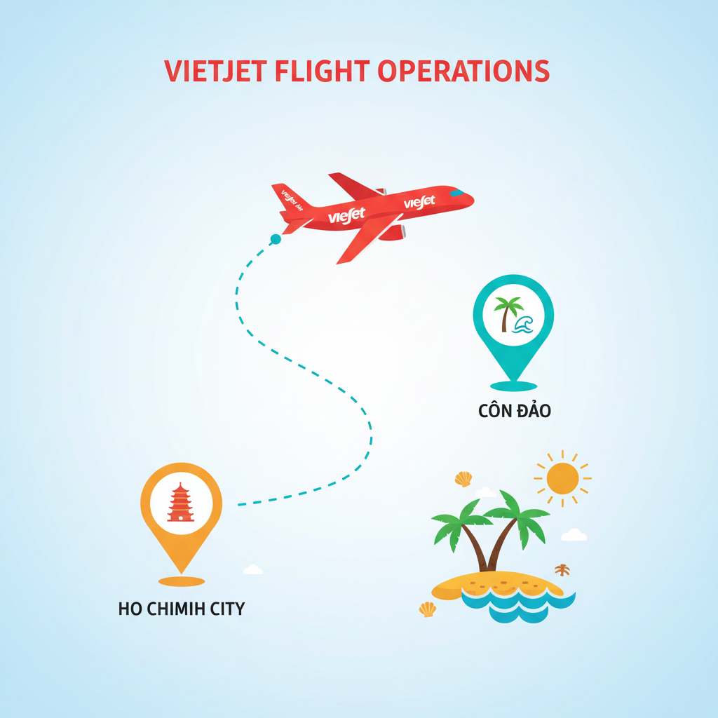 Vietjet, Côn Đảo행 항공편을 두 배로 늘리다
