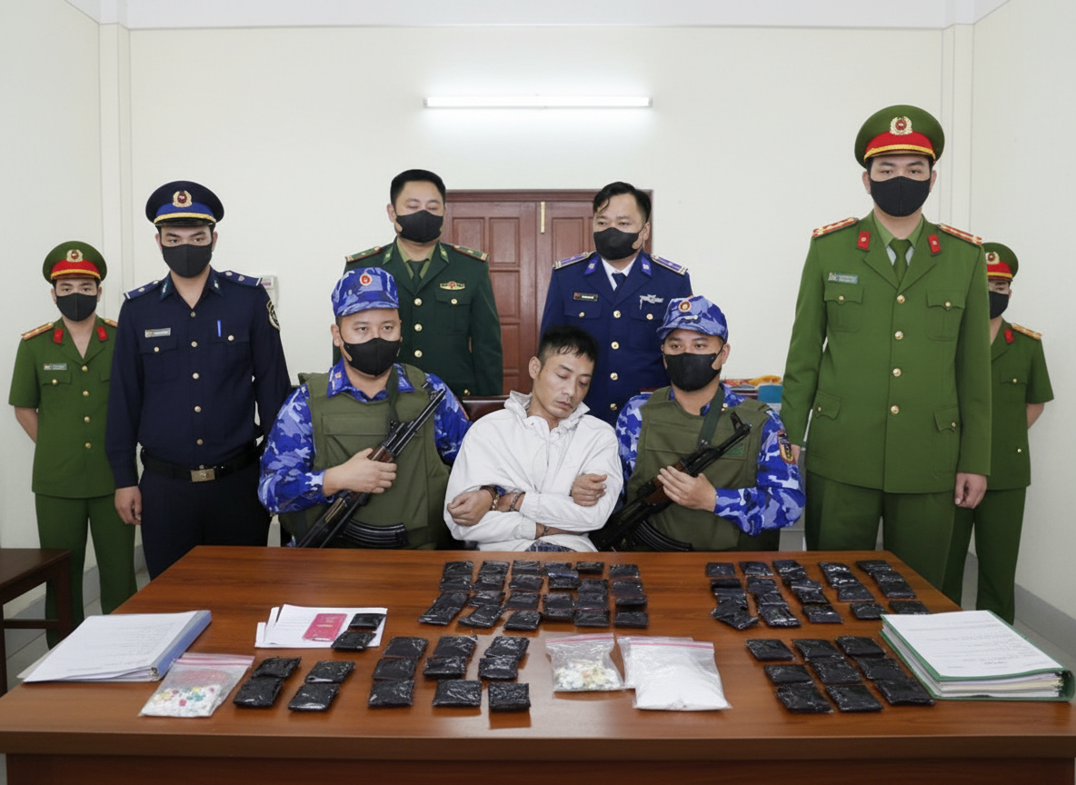 마약 운반 중 총기 소지한 남성, 경찰에 체포