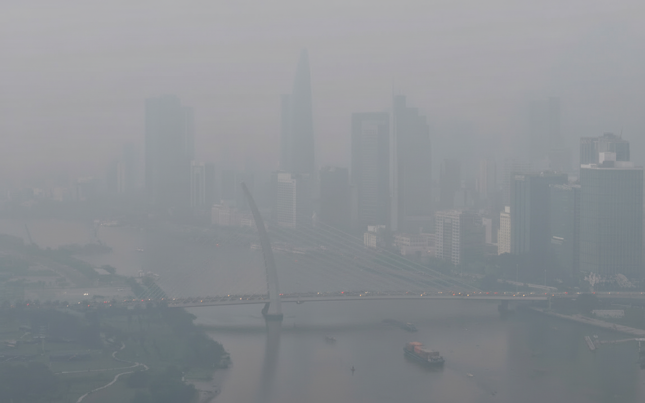 호치민시, 짙은 안개에 휩싸이다