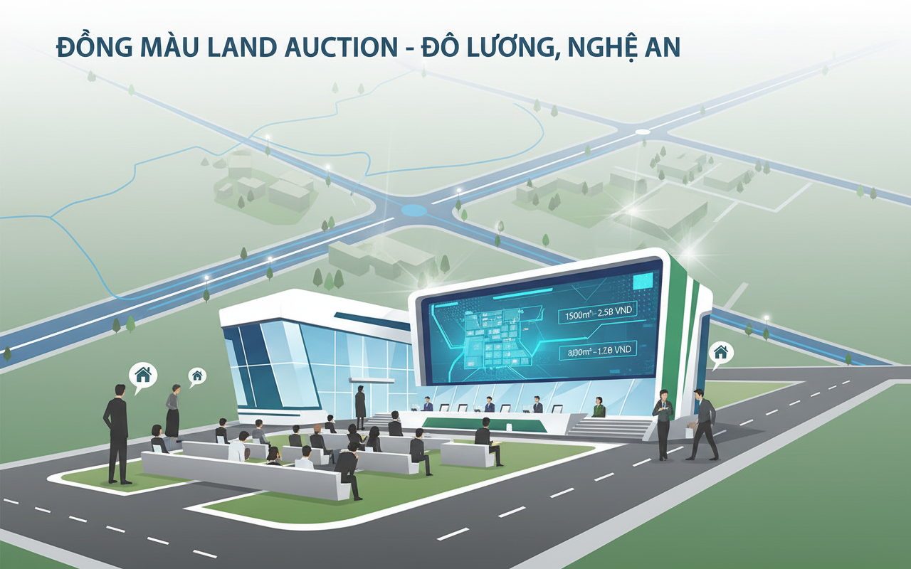 12억 3천만 동의 땅, Nghệ An에서 경매 실패