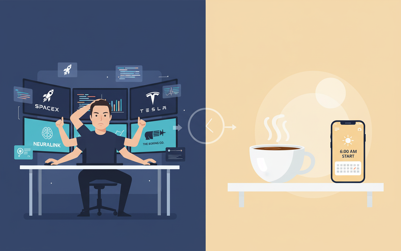 엘론 머스크의 하루는 어떻게 흘러갈까?