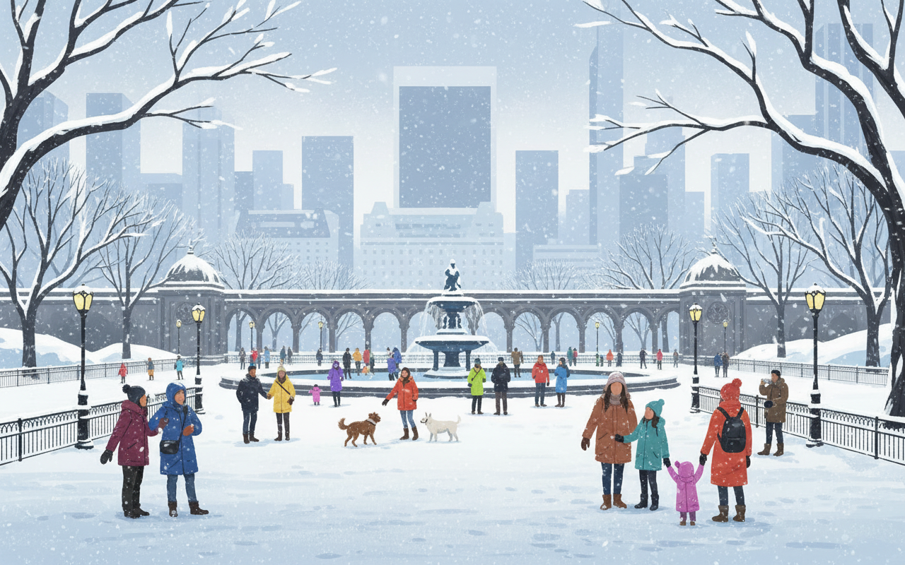 뉴욕, 초겨울의 '동화 같은 나라'로 변모