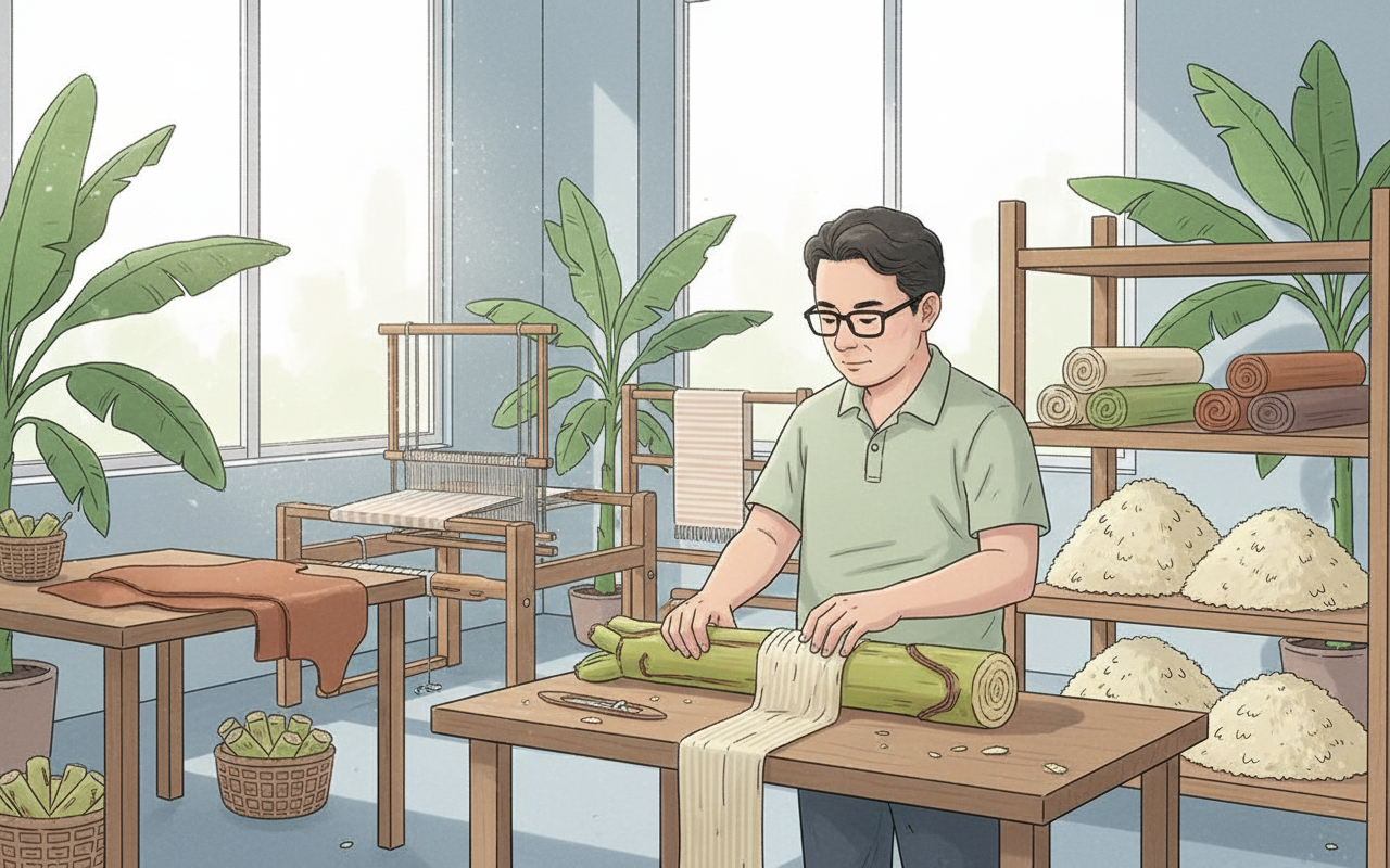 바나나로 지속 가능한 직물 생산