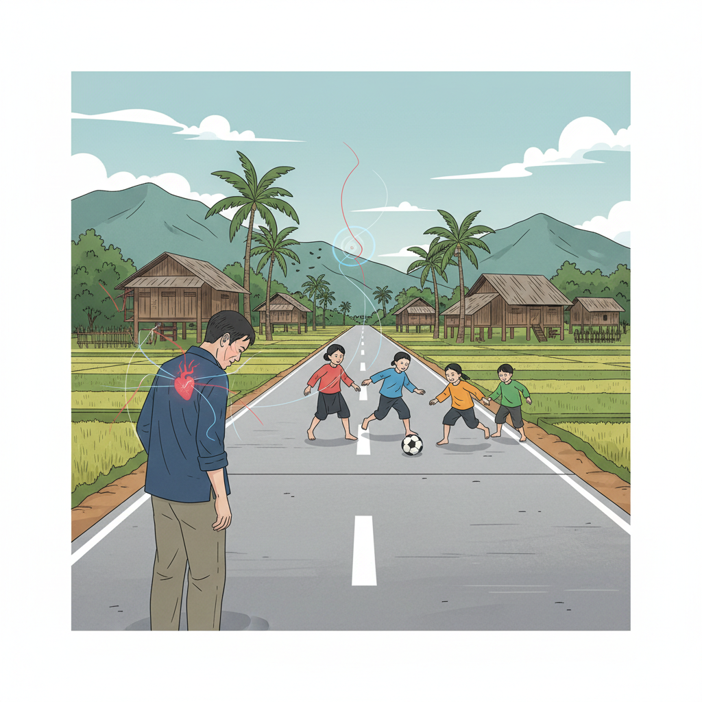 이웃 어린이에게 벽돌 던져 상처 입혀 체포