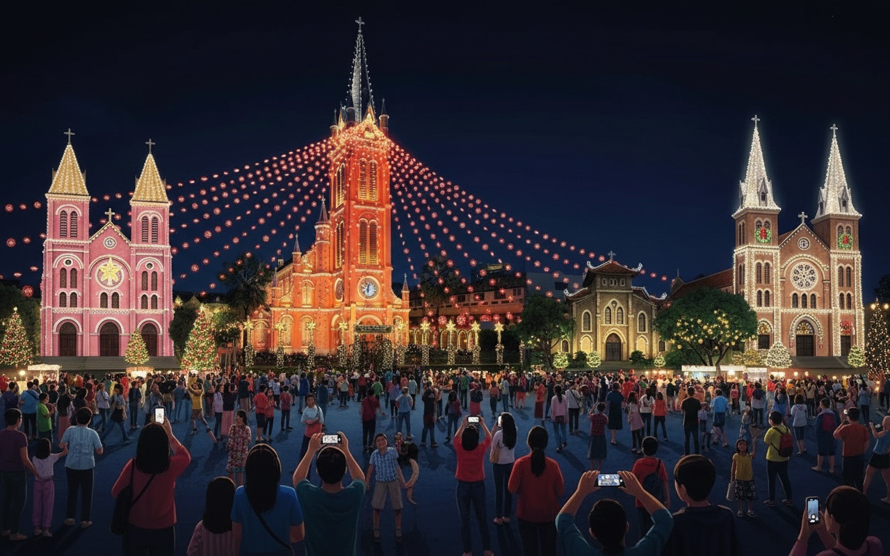 호치민시의 크리스마스를 즐길 수 있는 4곳의 교회