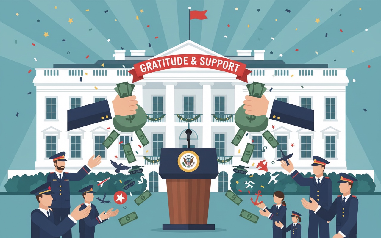 트럼프 대통령, 군인에게 1,776달러 보너스 약속
