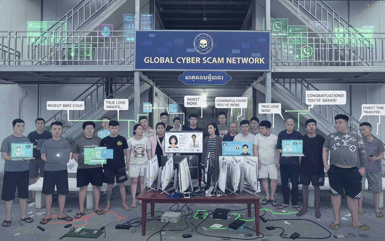 중년 여성 3,000명을 대상으로 한 사기 그룹 검거