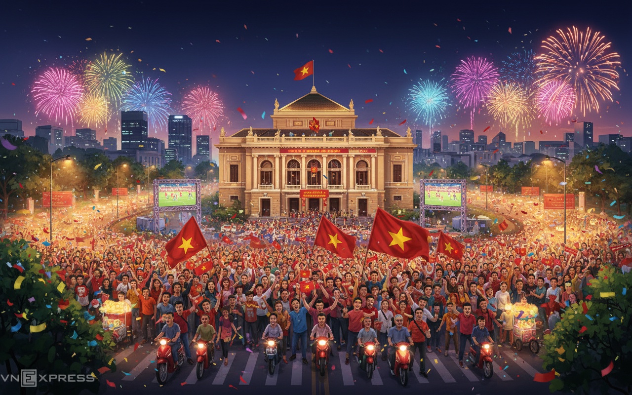 베트남, 태국을 이기고 거리로 쏟아진 인파