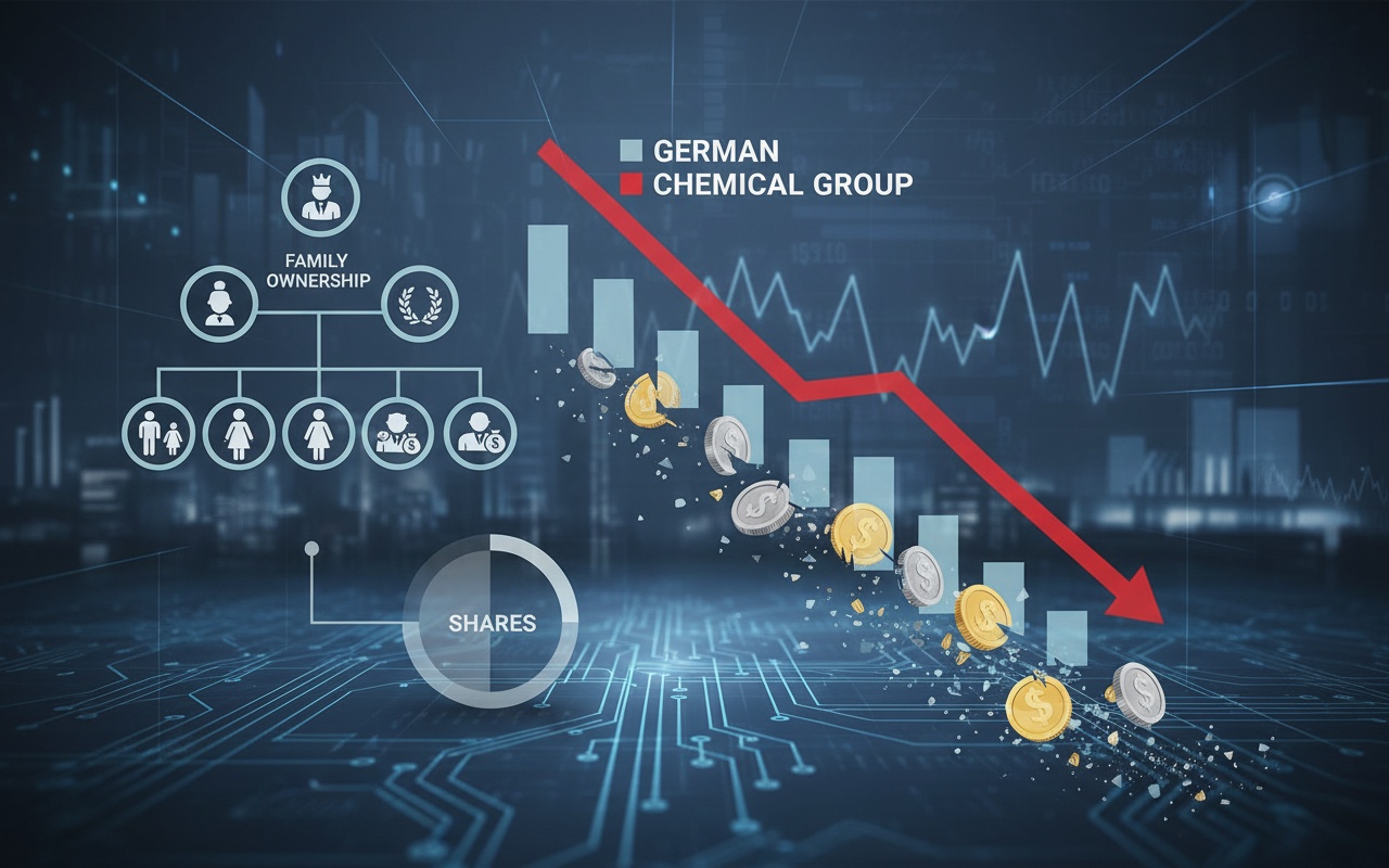 독일화학그룹 회장 가족, 3일 만에 수천억 원 손실