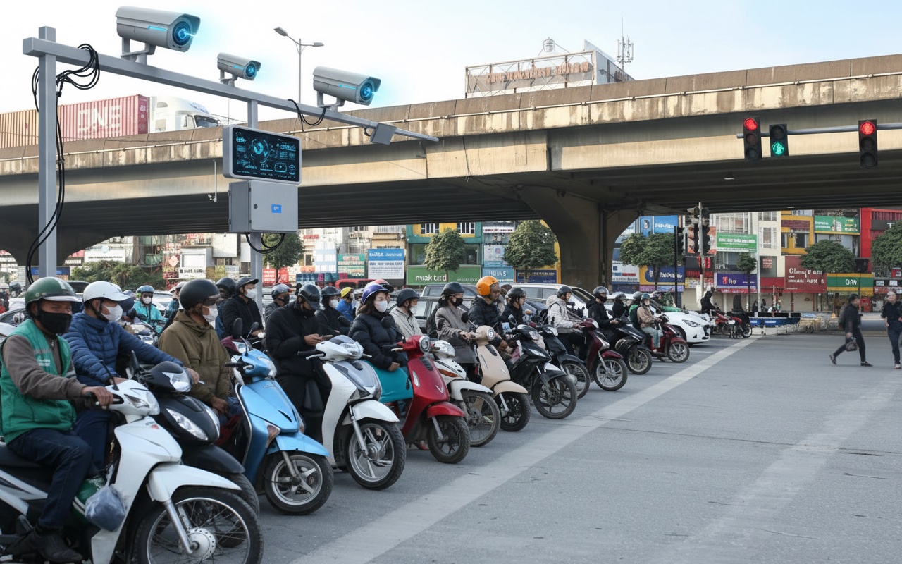 AI 카메라가 설치된 교차로에서 차량 정차 현황 개선