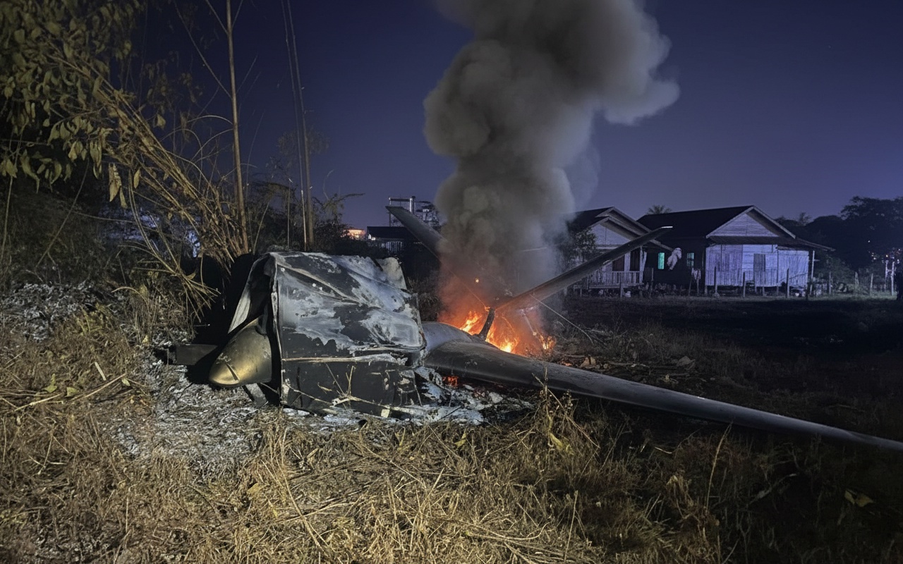 태국 UAV, 캄보디아에서 추락