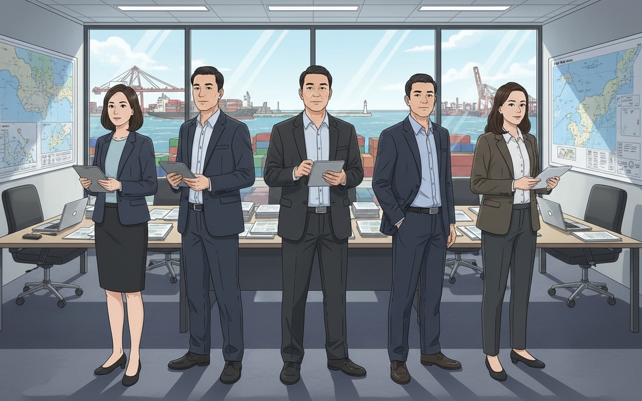 7명의 타인호 항만 관리국 직원이 체포되다