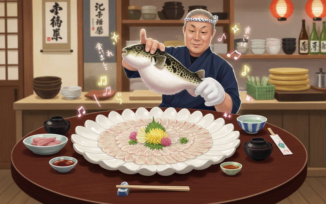 일본에서 치명적인 복어를 맛보다