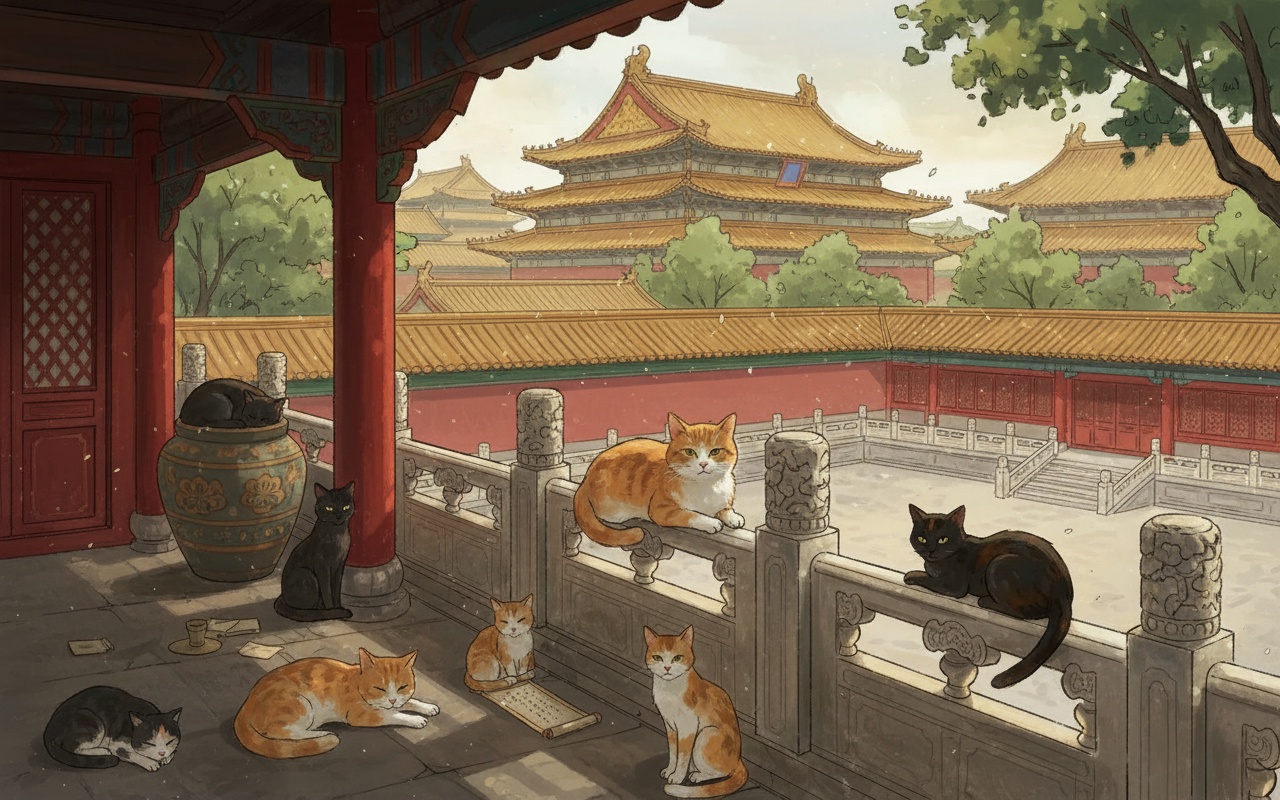 자금성에 사는 수백 마리 고양이의 비밀