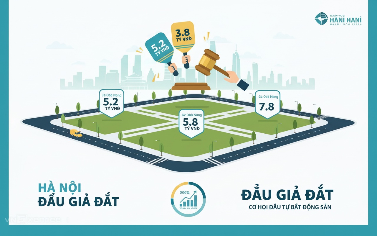 하노이, 연말에 경매에 나오는 토지들