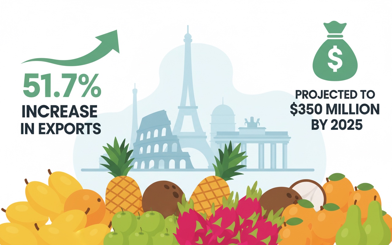 EU로의 과일 수출, 역대 최고치 기록