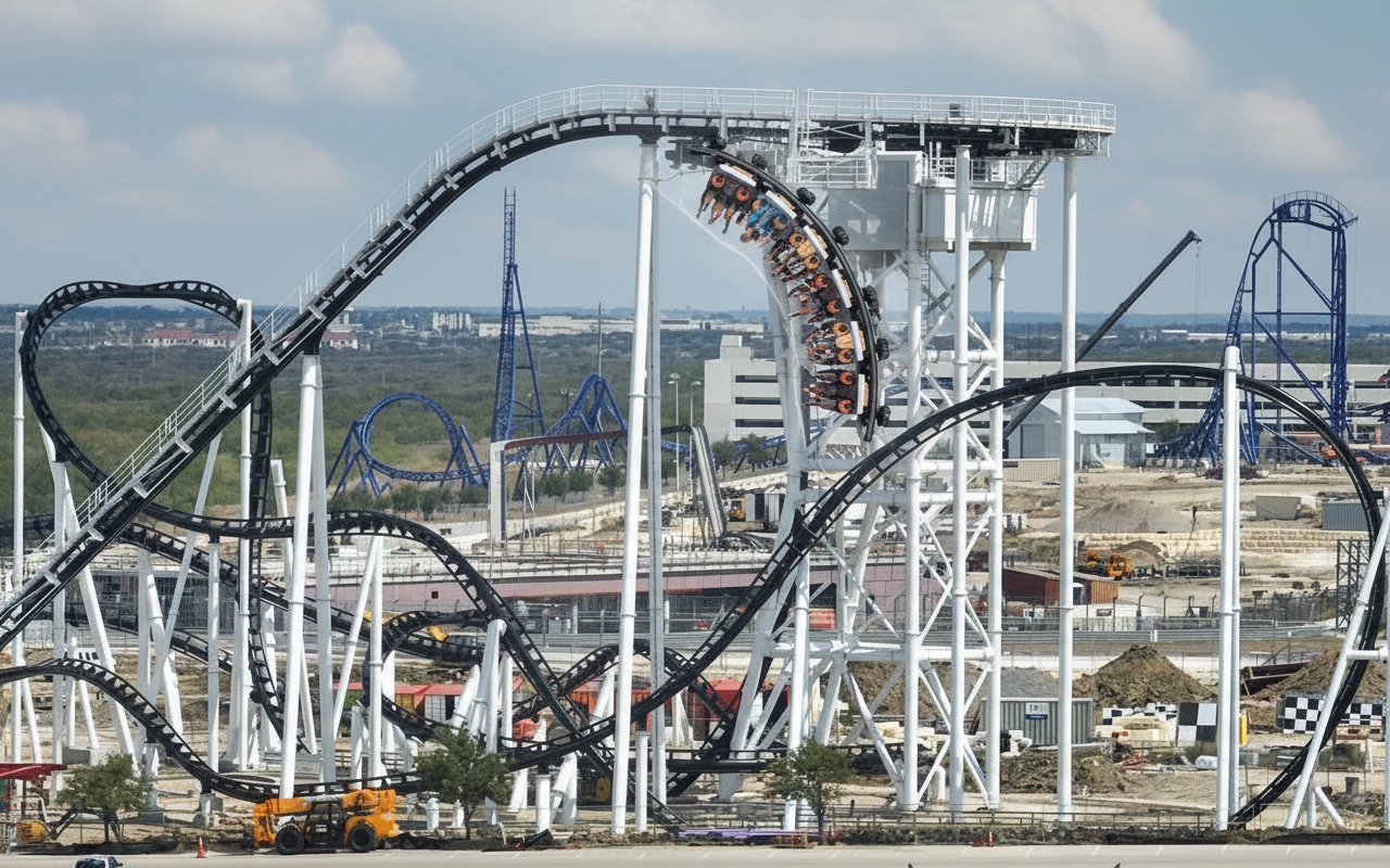 롤러코스터 사고, 승객들이 30분간 공중에 매달려 있어
