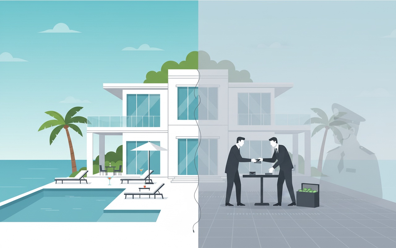 고급 별장에서의 매춘 조직 적발