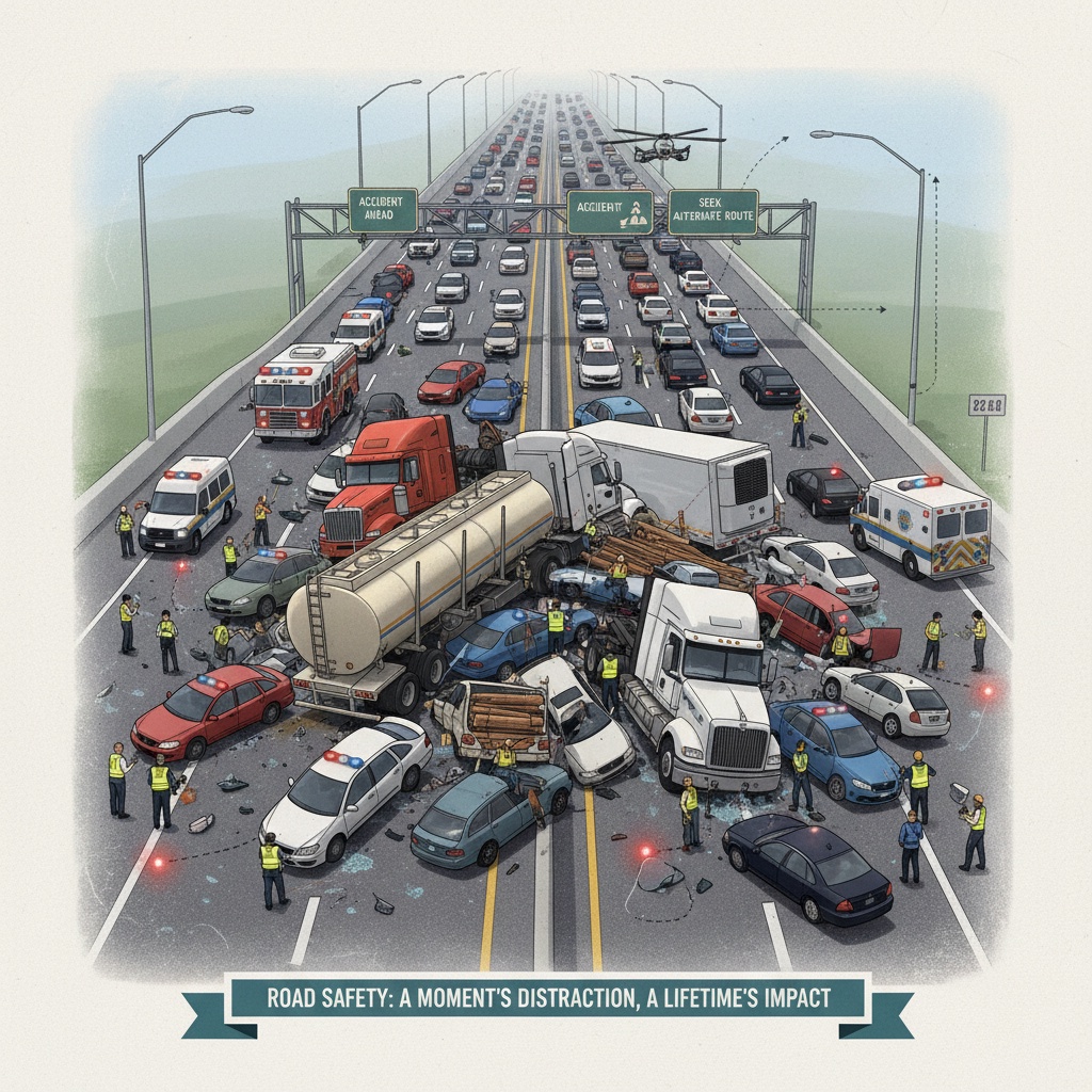 7대 자동차 충돌, 2명 사망