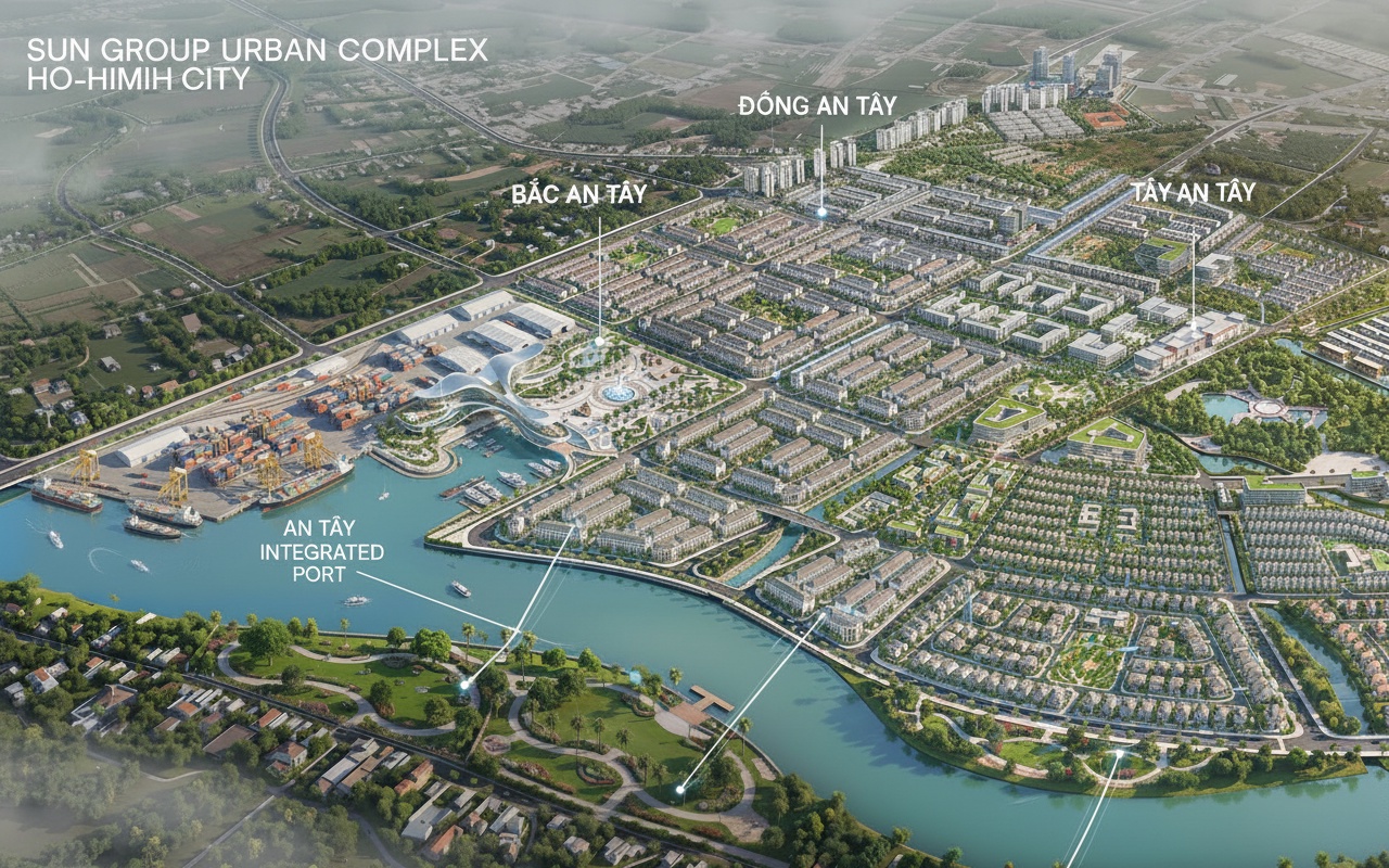 선그룹, 호치민시 700헥타르 규모의 항만 도시 복합 단지 착공