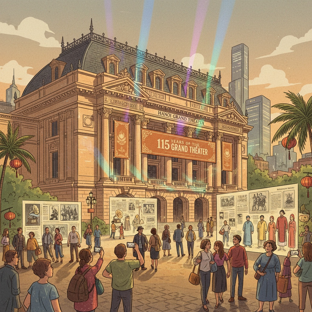 하노이 대극장, 2년간의 폐쇄를 앞두고 전시회 개최