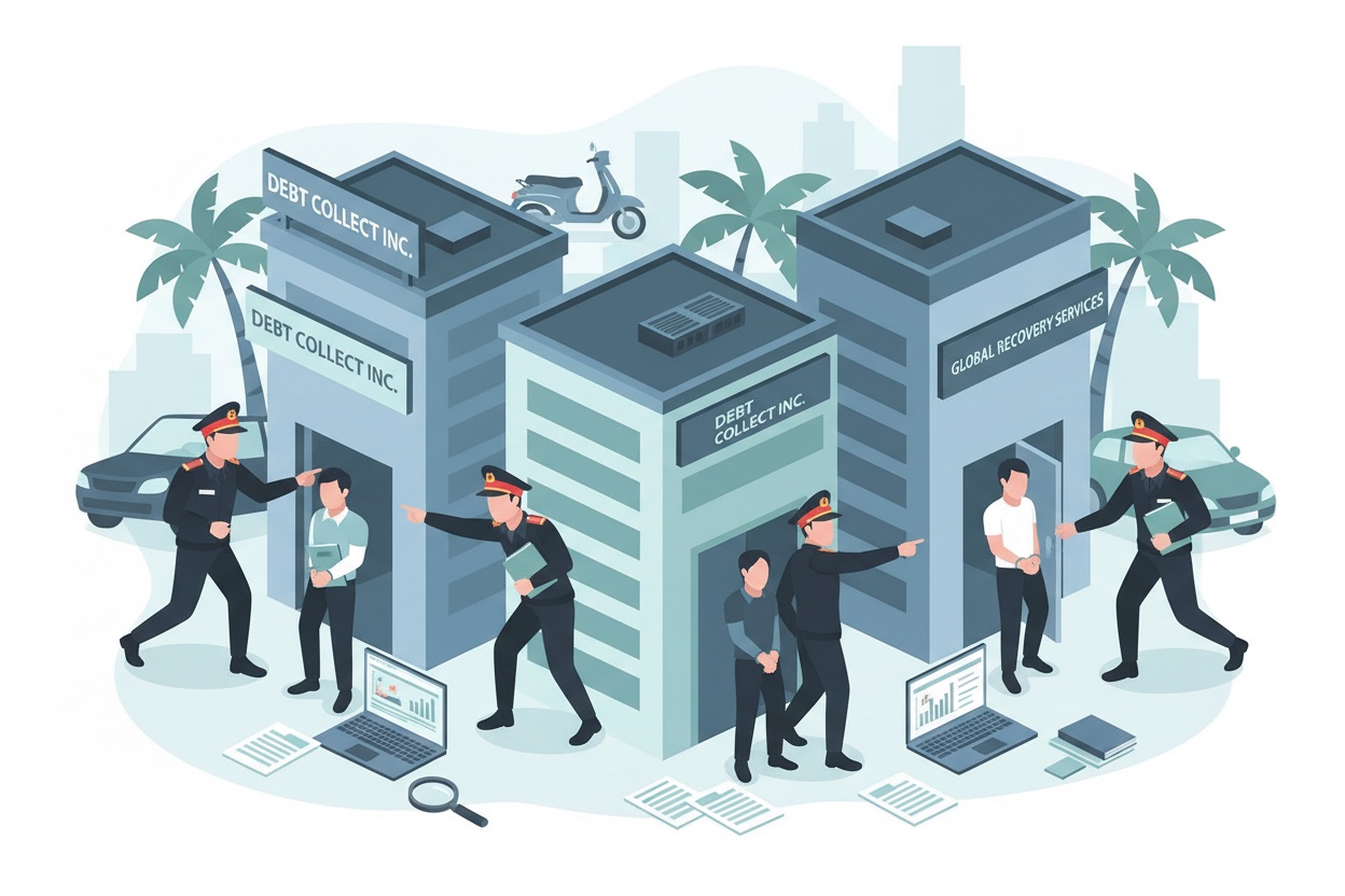 테러 집단, 채무자를 비방하는 동영상 촬영 후 체포