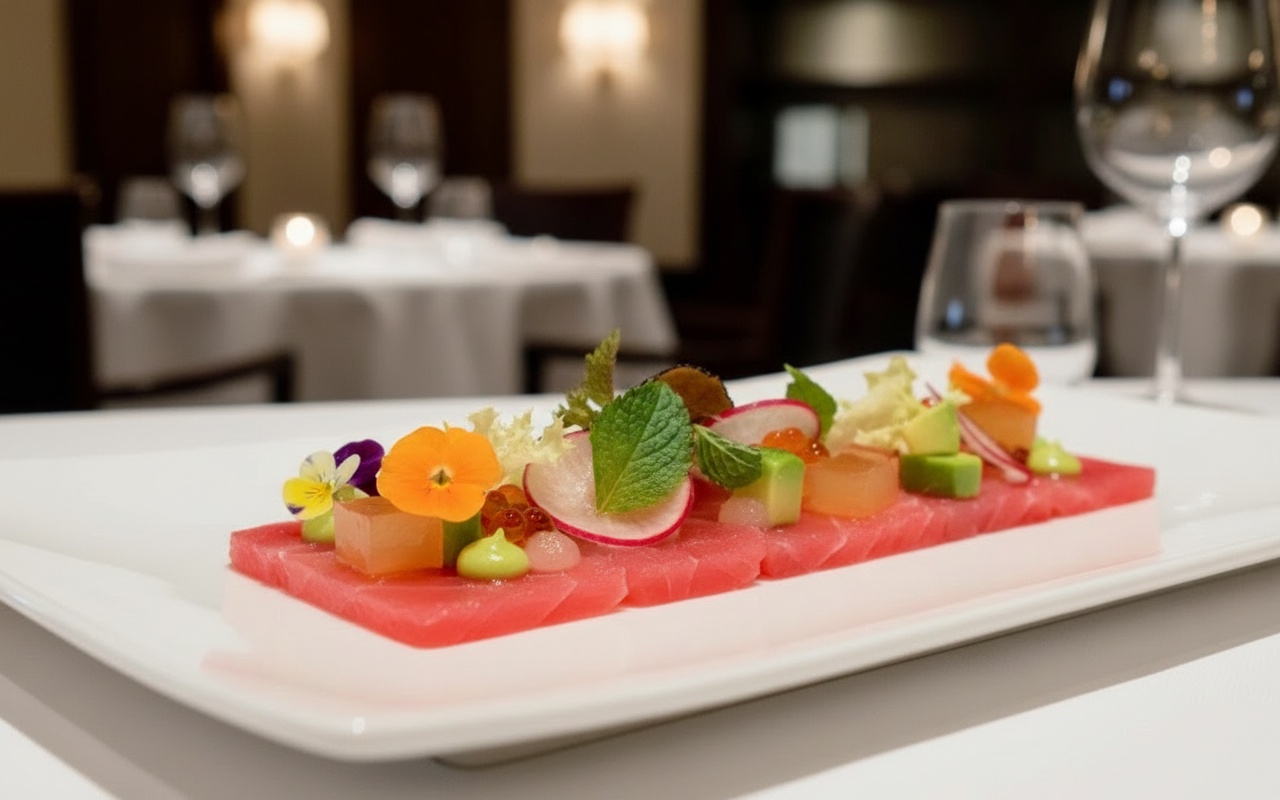 미슐랭 레스토랑, 참치와 꽈리로 유럽 요리를 변형하다