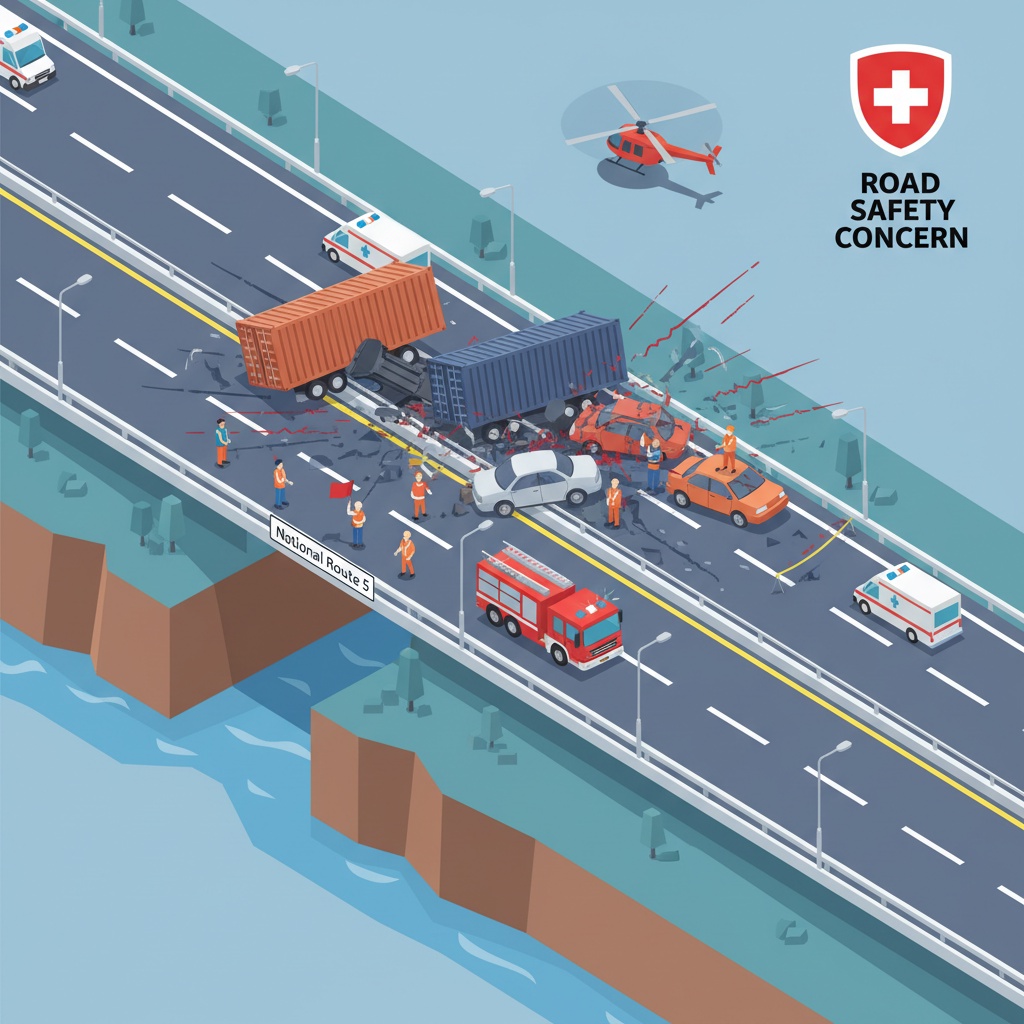 연쇄 사고를 일으켜 두 명 사망한 운전사 긴급 구속