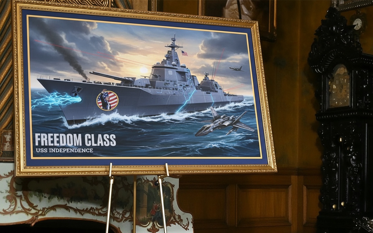 트럼프급 전투함에 장착될 미사일과 전자기포 계획