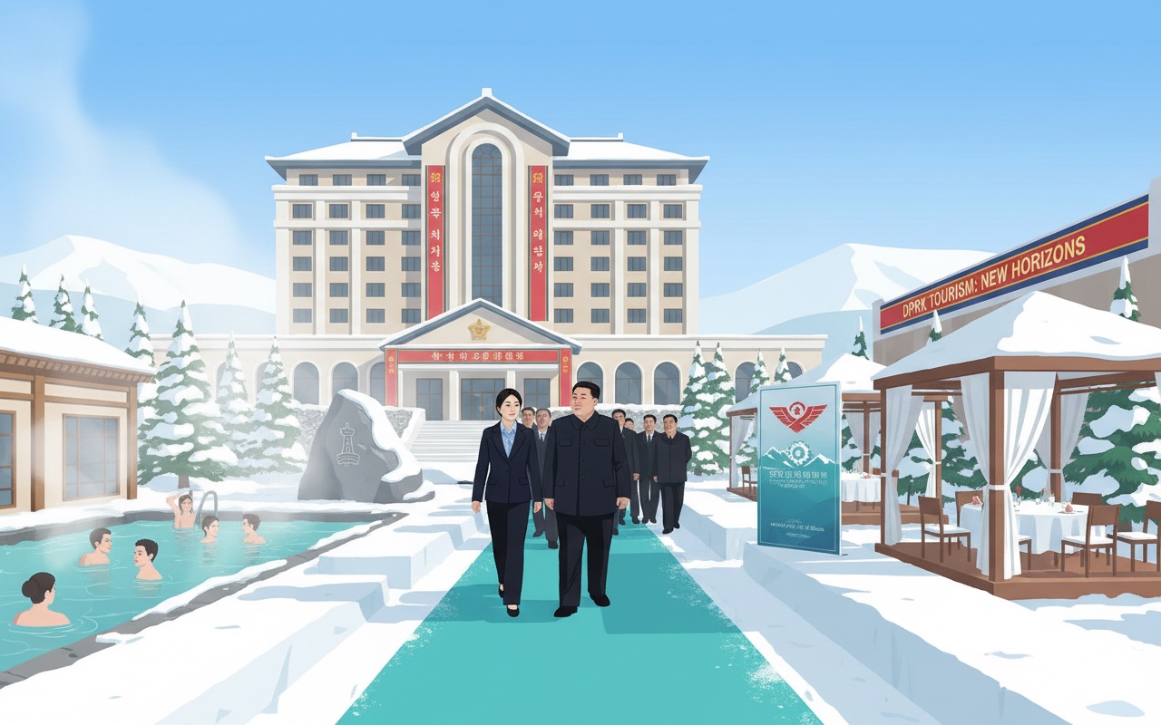 김정은과 딸, 산속 리조트 개장식 참석