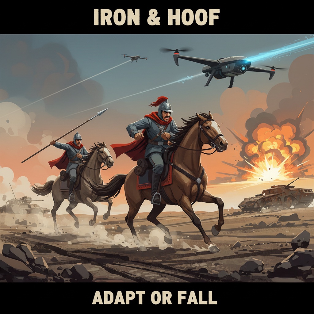 드론, 우크라이나가 말을 타고 있는 러시아 군인을 공격하다