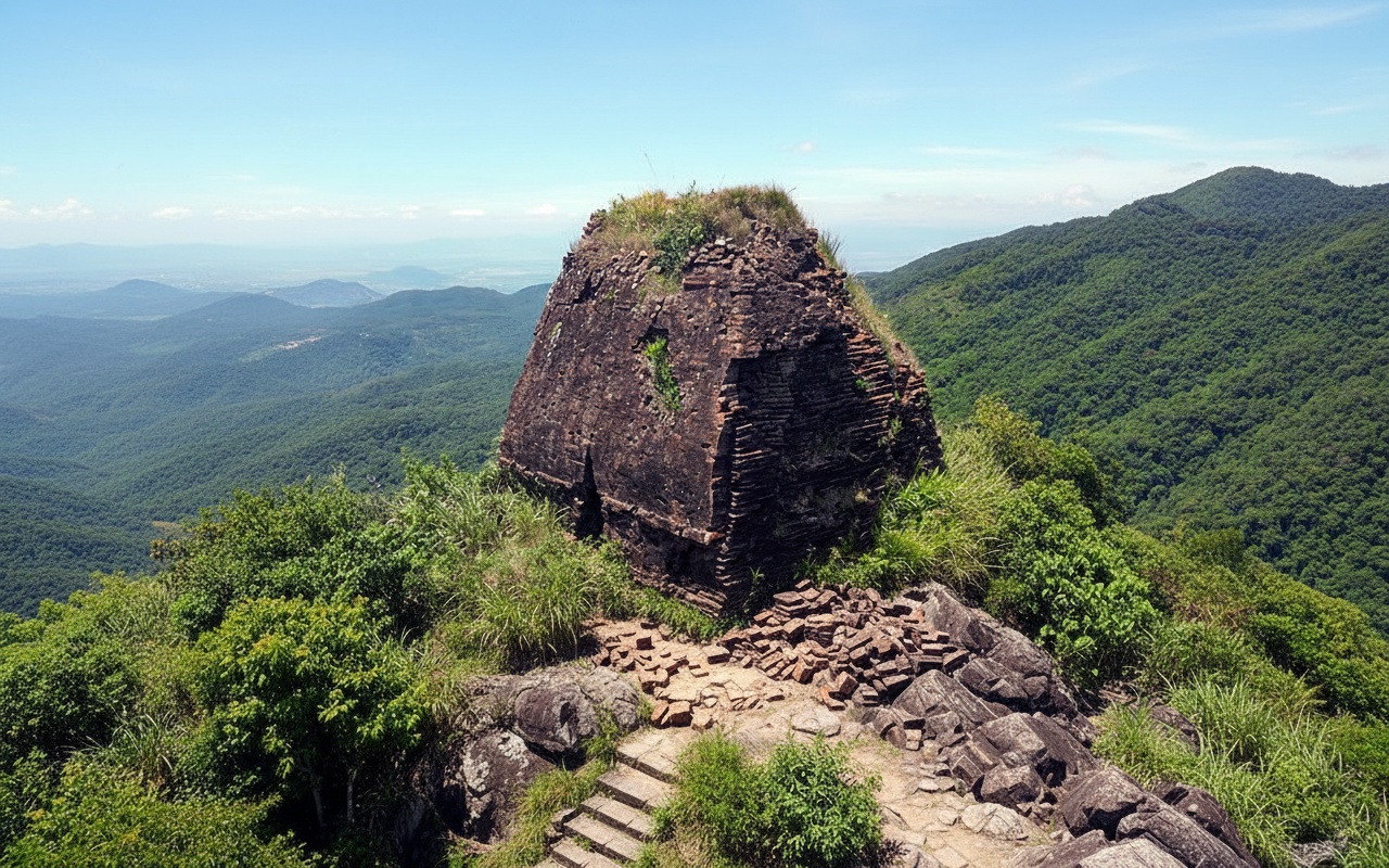 800m 높은 산에 위치한 찜 탑으로 가는 도로 개설