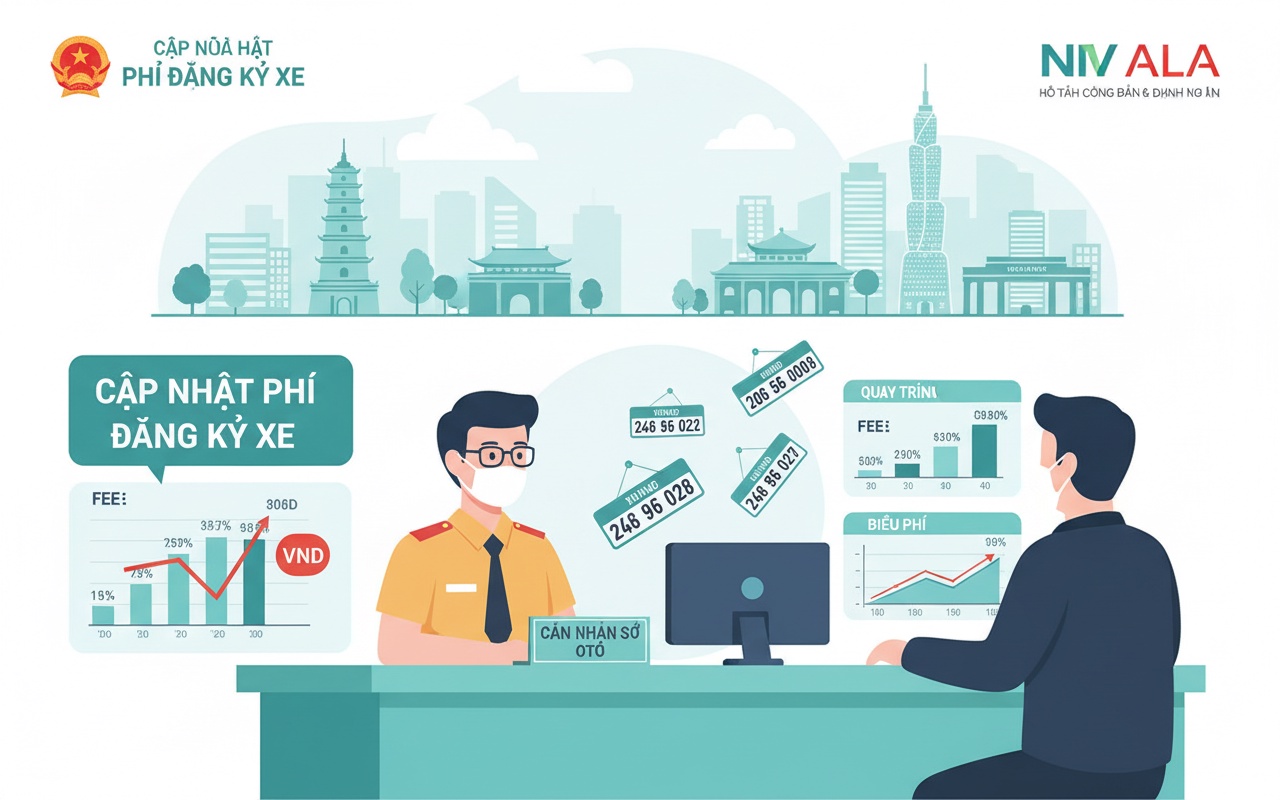 하노이와 호치민시의 자동차 번호판 수수료가 1,400만 동으로 감소할 수 있다