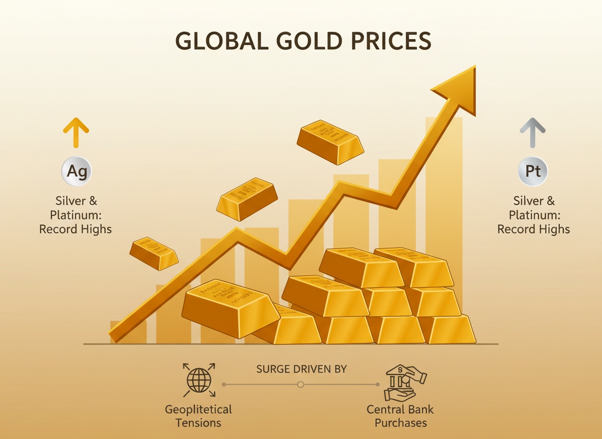 세계 금 가격 4,500 USD 넘어서