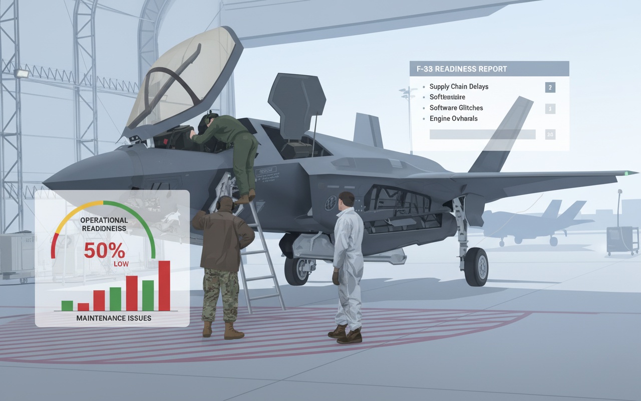 미국 F-35 전투기의 작전 준비율 50%에 그쳐