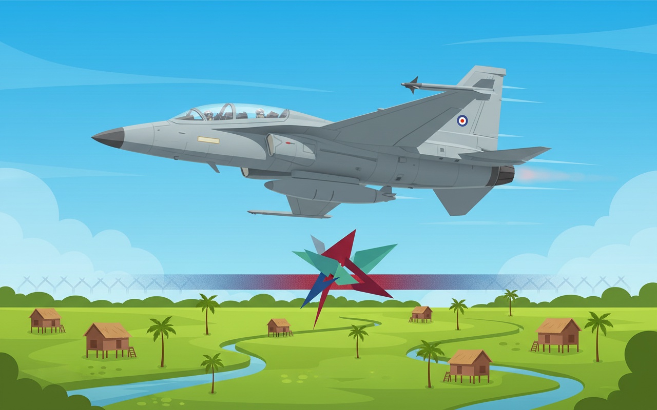 태국 훈련기, 캄보디아 영토 깊숙이 공습