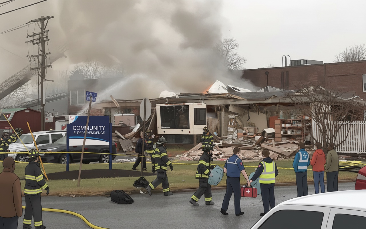 필라델피아 외곽 양로원 폭발 사고, 두 명 사망