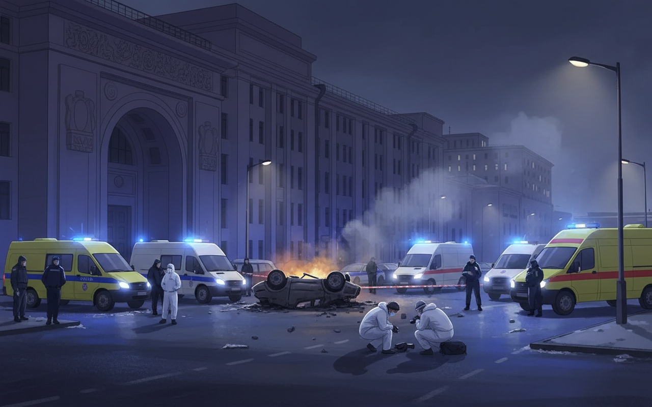 러시아 장군 암살 현장에서 차량 폭발