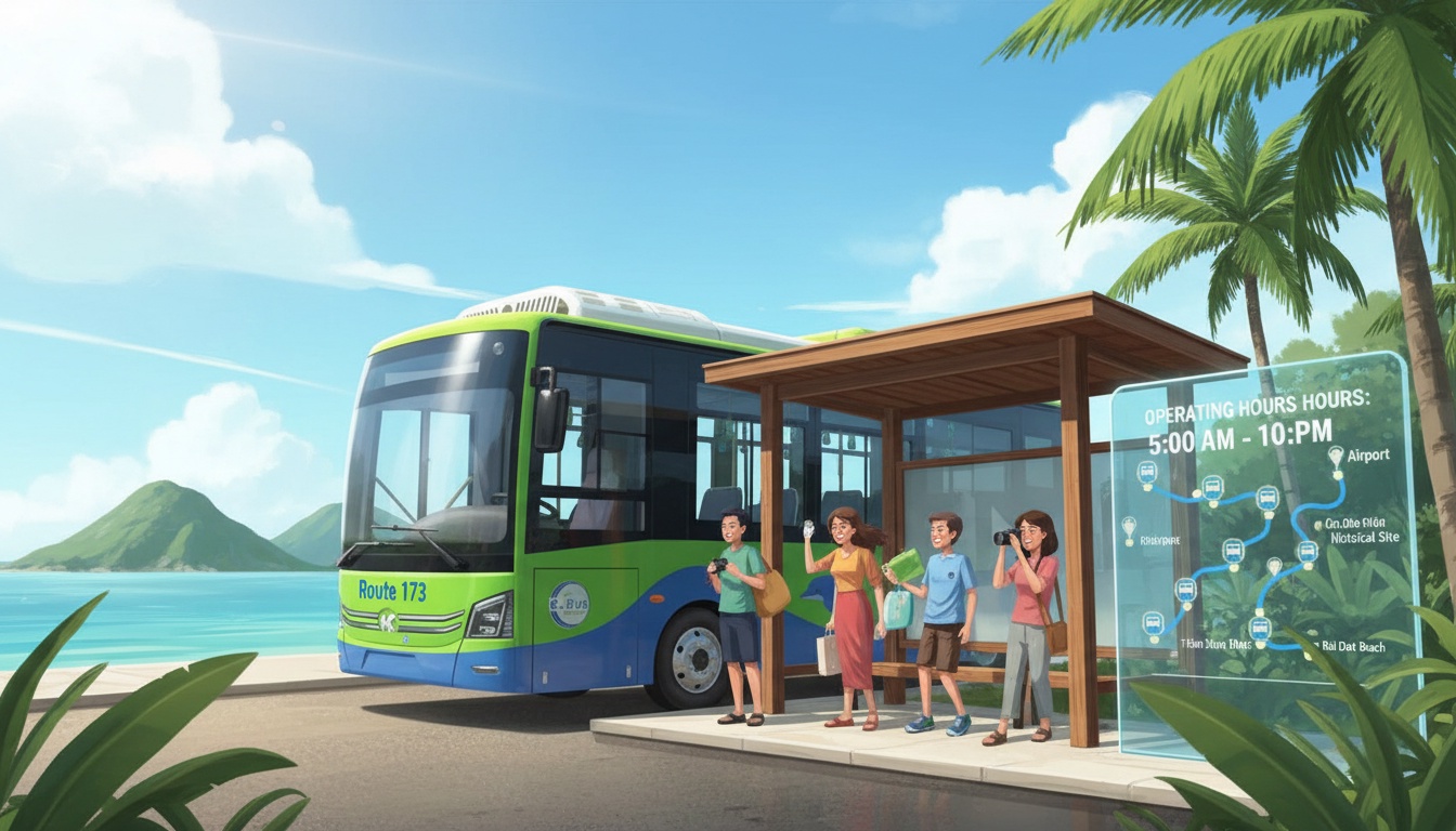 콘다오 특별구에 첫 전기 버스 노선 개통