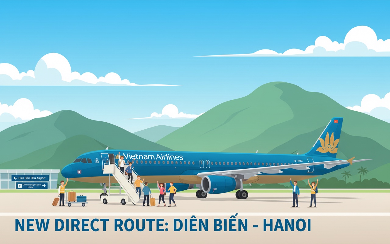 디엔비엔까지 직항 노선 추가