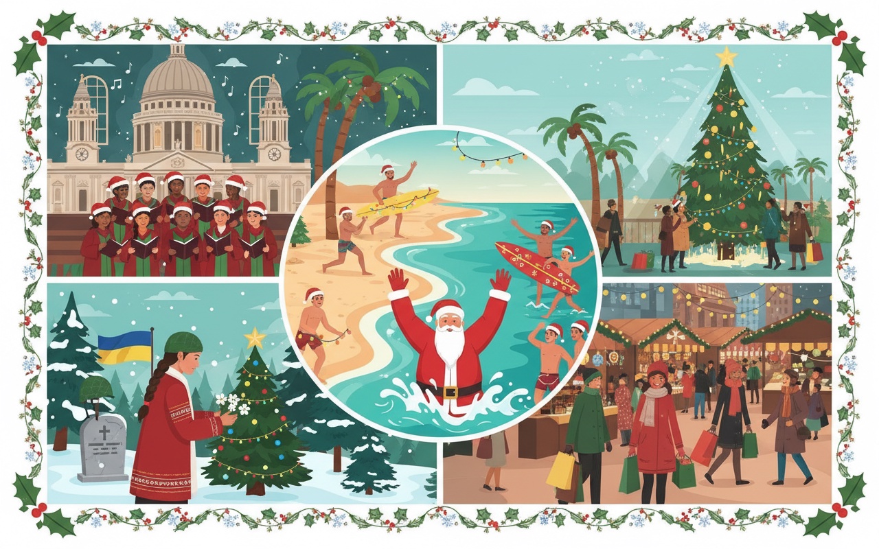 전 세계의 크리스마스 분위기