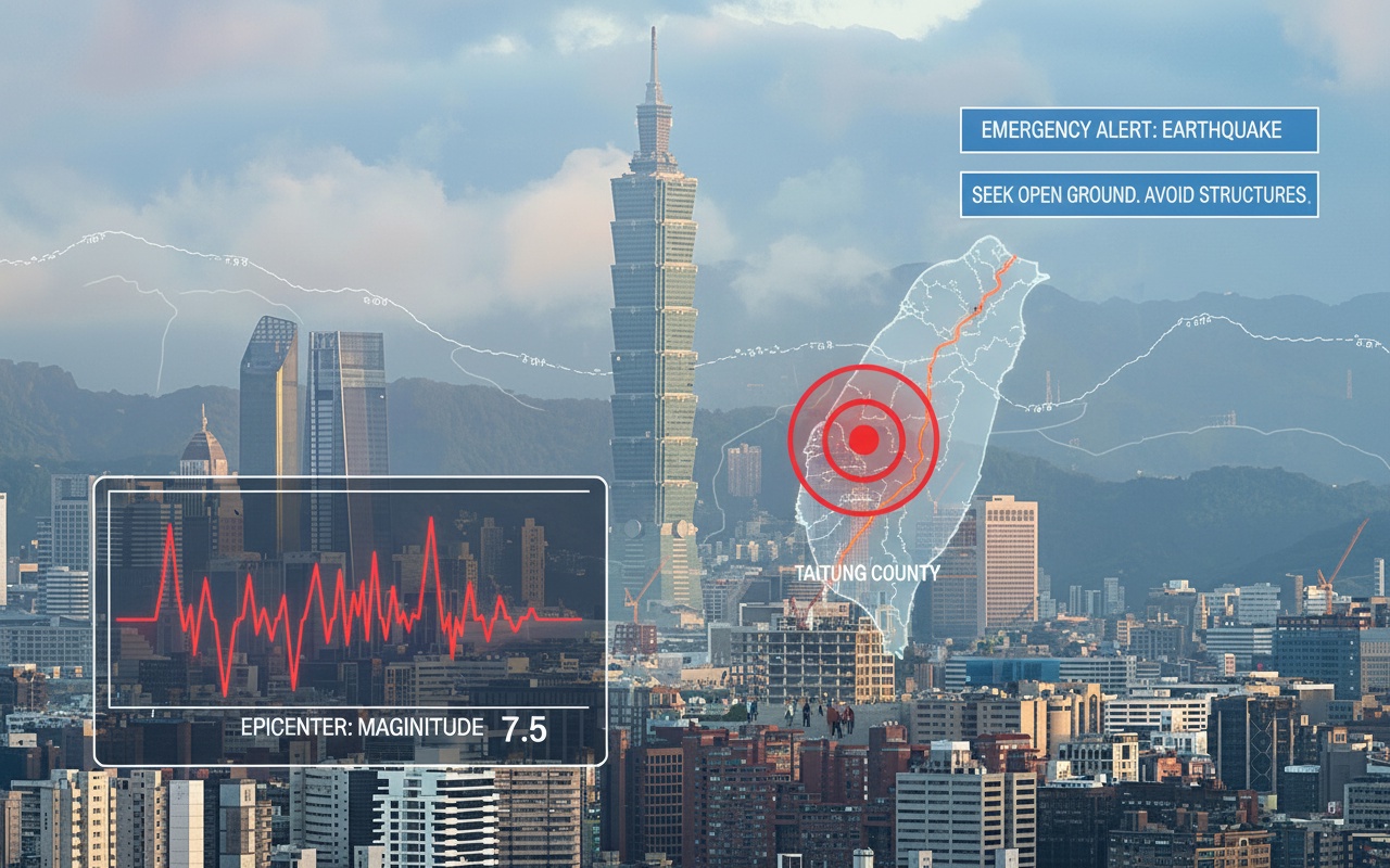 6도 이상의 지진이 대만을 흔들다