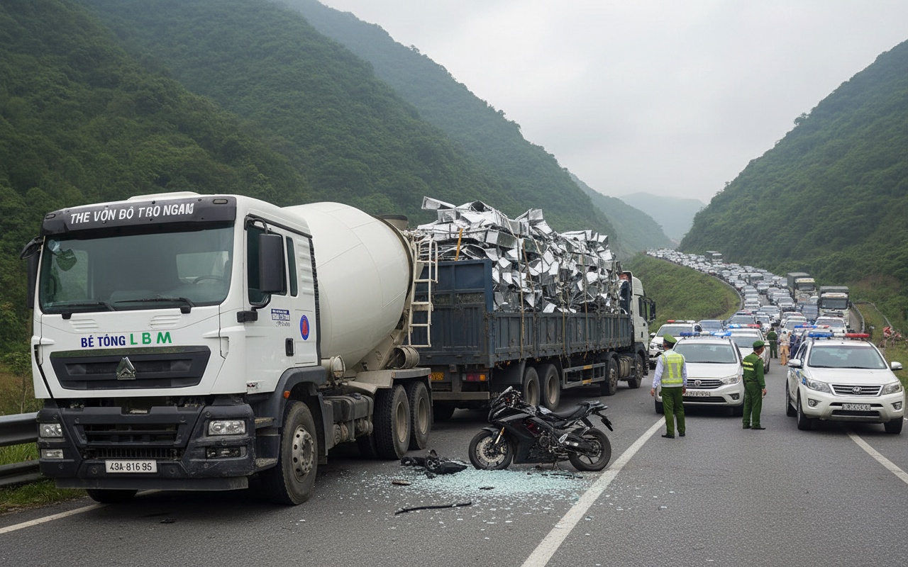바오록 고개, 연쇄 사고로 마비