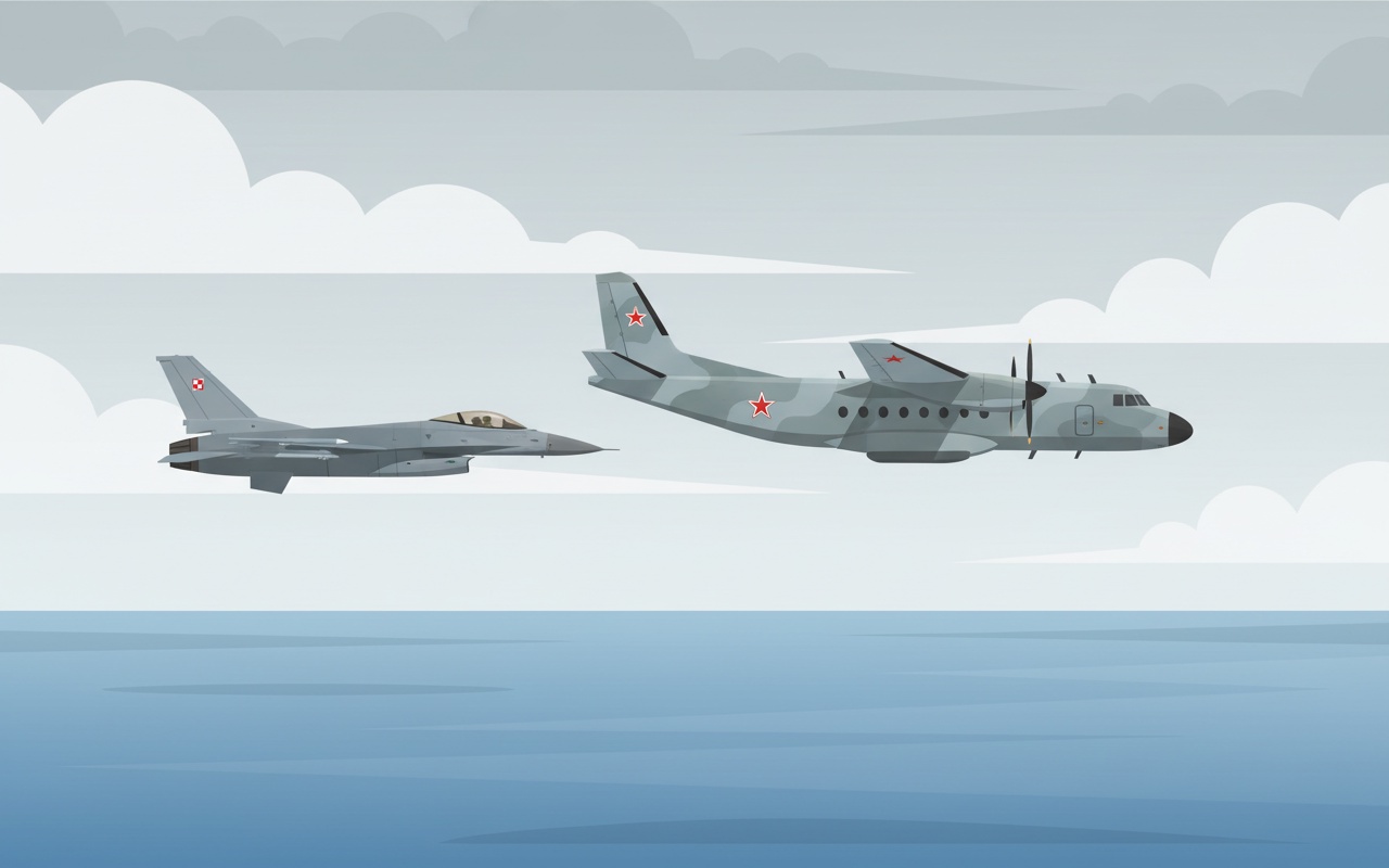 폴란드, 러시아 정찰기를 감시하는 전투기를 출동시켜