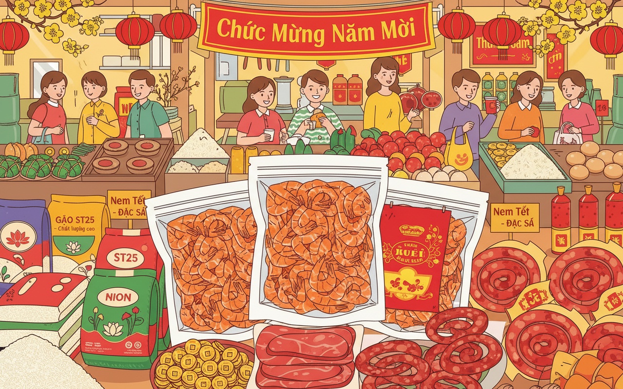 4성급 특산물이 호치민시에 '매진'된 설날