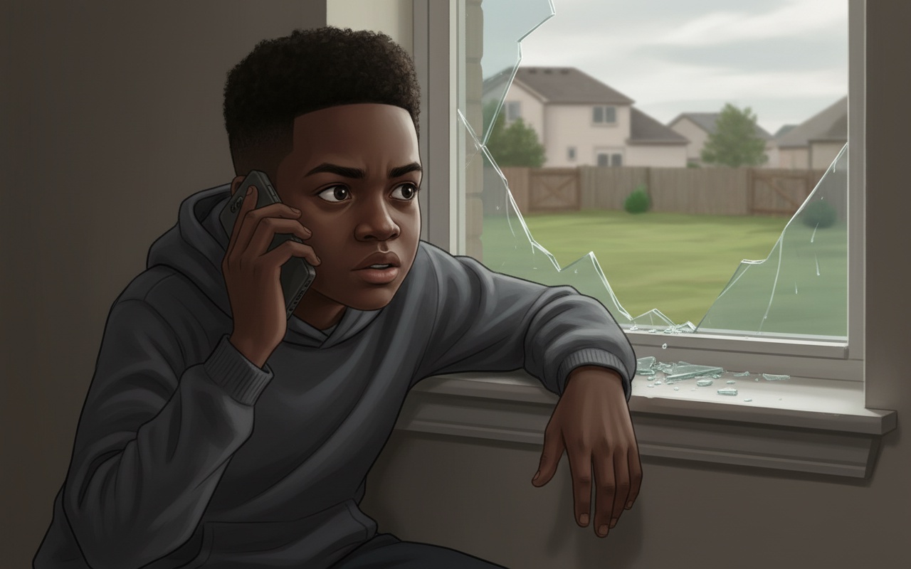 12세 소년, 침입자를 붙잡는 기지를 발휘하다