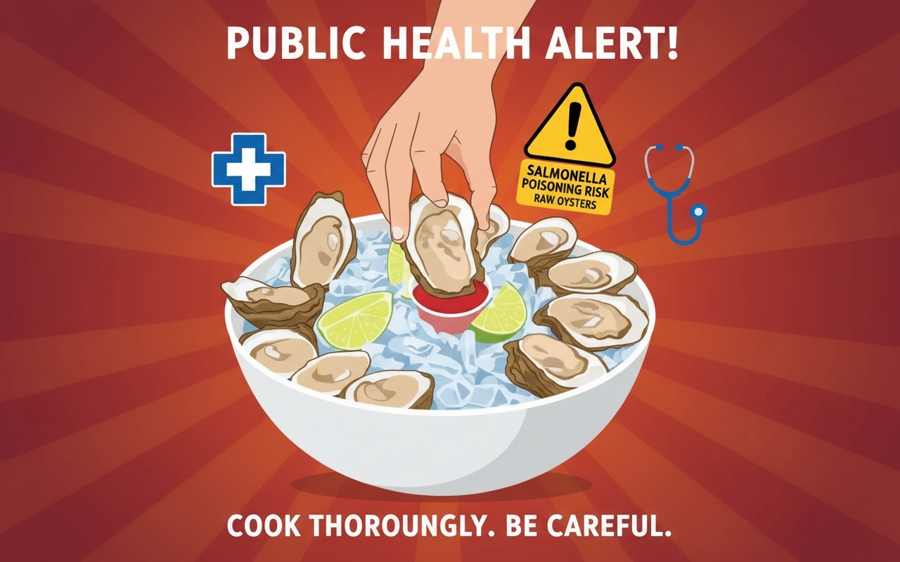 미국 22개 주에서 발생한 굴로 인한 살모넬라 중독