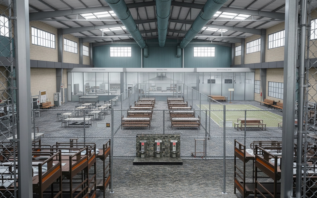 ICE의 80,000명 이민자 수용을 위한 창고 사용 계획